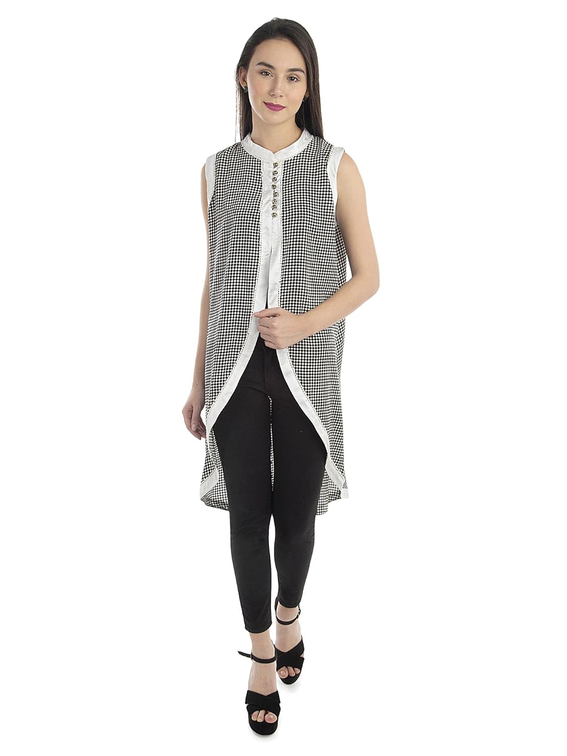 patrorna women's bolero open nehru jacket/shrug in white print (size s-7xl, 9pa006whpr)