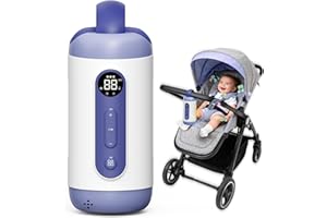 MOMFANN Rechargeable Hands-Free Baby Rocker & Sleep Soother – Portable Vibration Device with 6 Levels, 21 Melodies & Smart Sensor – Fits Most Strollers, Car Seats & Baby Gear, Travel Essential for Newborns