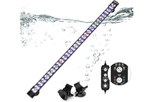 SEAOURA Submersible Aquarium Light for 24 to 43 Inch Fish Tank, 24/7 Cycle Fish Tank Light with Timer, Aquarium Plant Light with Full Spectrum+7 Single Colors, Auto On/Off, Adjustable Brightness