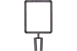 US Weight - U2513 Plastic Stanchion Sign Holder with Plexiglass Covers for USW ChainBoss and Sentry Stanchions
