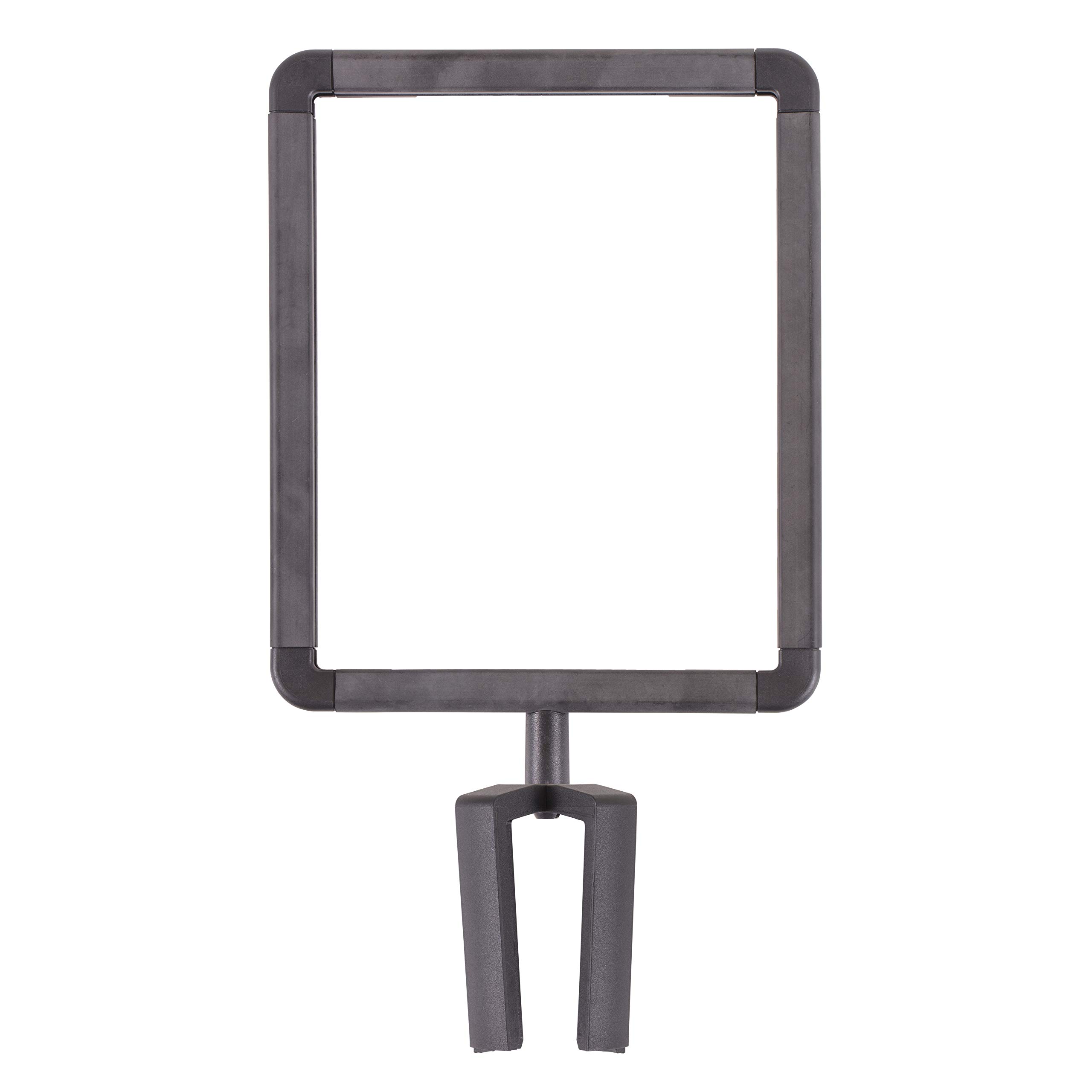 US Weight Plastic Stanchion Sign Holder with Plexiglass Covers for USW ChainBoss and Sentry Stanchions