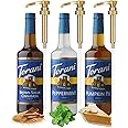 Winter Syrup Flavors Sugar Free Brown Sugar Cinnamon Peppermint Pumpkin Pie Coffee Flavoring with 3 Jimoco Pump Dispensers