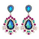 Glitter Rhinestone Statement Earrings for