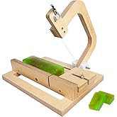 Evinis Wooden Soap Cutter Adjustable Wire Slicer Cutting Tool for Handmade Soap Making Candles Trimming Cheese DIY Cutting Ma
