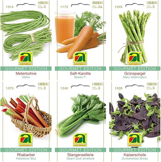 6 variedades | Surtido de semillas de verduras | Edición Gourmet ...