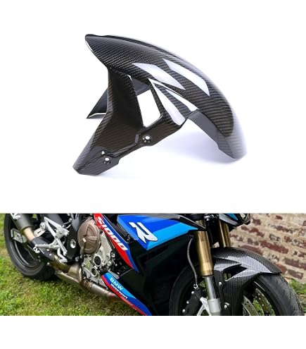 Garde-chaîne Arrière Pour BMW S1000RR (2009-2018) & S1000R (2014-2021) - Plastique Noir Carbone Brillant - Protection Pneu Et Chaîne - 10