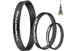 ATUOE 3 Pack Vacuum Belts Replacement for Bissell ProHeat 2X Revolution Pet Carpet Cleaner, Vacuum Cleaner Belts Replace Parts 1606418, 1606419, 1606428, Fit Models: 1548, 1550, 1551, 1551W Series