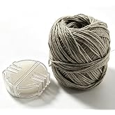OPAHDYGCY Linen Thread 100yds Unbleached 1mm 3-Ply | Unbleached linen thread, 100 yards, 1mm 3-ply, with wax box for bookbinding