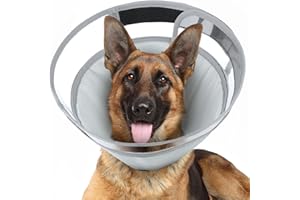MANIFICENT Soft Dog Cone Collar for Dog After Surgery, Anti Bend Dog Cone for Medium Large Dog, e Cone Collar Prevent Pet Puppy Bite Licking Scratching Touching, After Surgery, Wound Care, Spay, Neuter XL