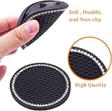 Dermasy Cute Car Cup Coaster 2PCS 2.75 inch Silicone Anti Slip Bling Rhinestone view 4