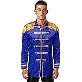 Agoky Mens Hippie Music Star 1960s Xmas SGT Sergeant Pepper Jacket Halloween Costumes