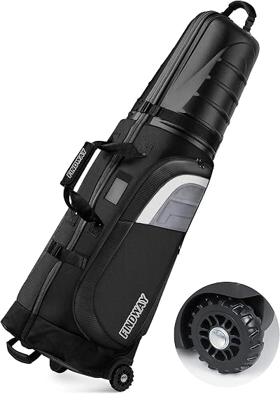 Findway Golf Travel Bag with Wheels Waterproof 50in+ ABS Top Case