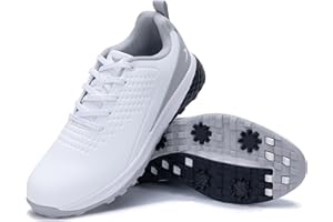 DNOEKW Mens Golf Shoes Spike Professional Shoes Outdoor Athletic Sneakers Sports Non Slip Footwear