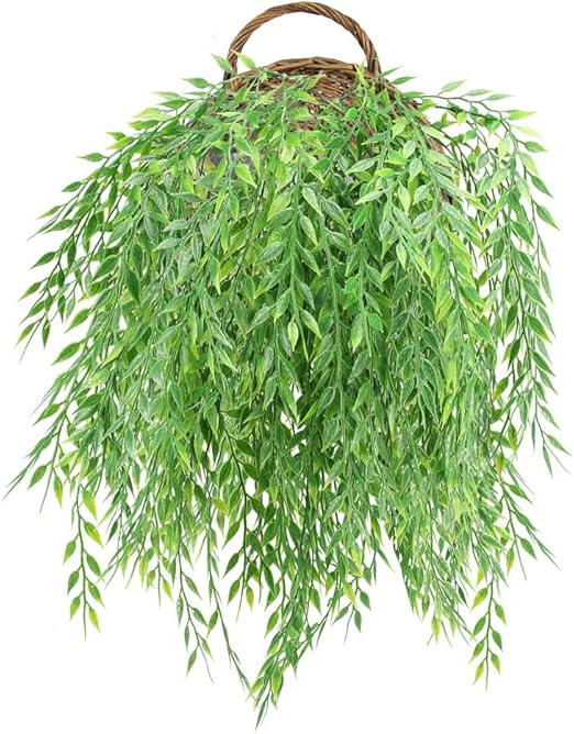 Nahuaa 4 Pcs Kunstliche Hangepflanzen Bambusblatter Kunstpflanzen Hangend Kunstlich Pflanzen Efeu Deko Plastikpflanzen Fur Wand Outdoor Topf Hangeampel Balkon Garten Dekoration Grun Amazon De Kuche Haushalt