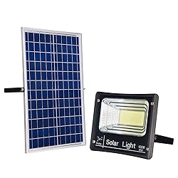 100W Solar Flood Light Outdoor Dusk to Dawn with
