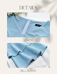 DRESSTELLS Light Baby Blue Dress for Women 2024