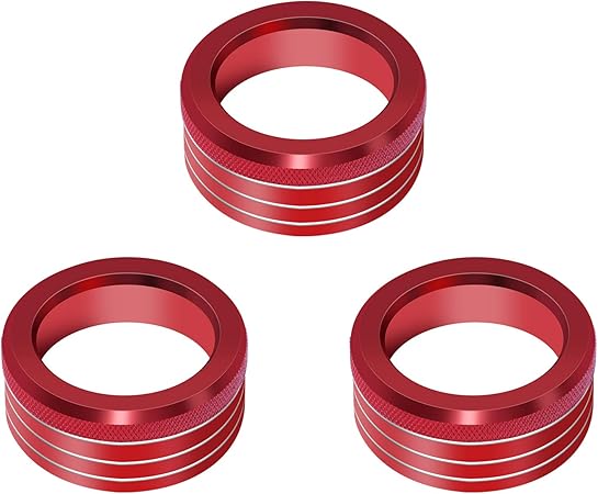 Amazon トヨタ Toyota 86 スバル Subaru Brz アルミエアコンスイッチカバー オーナメント リング Zn6 ガーニッシュ ドレスアップ カスタムパーツ インテリアパネル アクセサリー 3p ロゴなし 赤 Ligefoy インテリアパネル 車 バイク