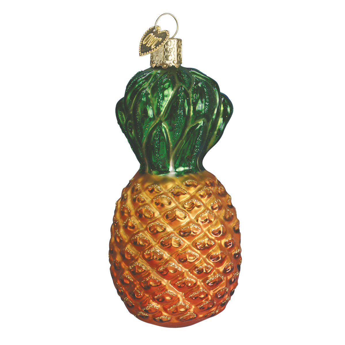 Old World Christmas Fruit Selection Glass Blown Ornaments for Christmas Tree, Pineapple
