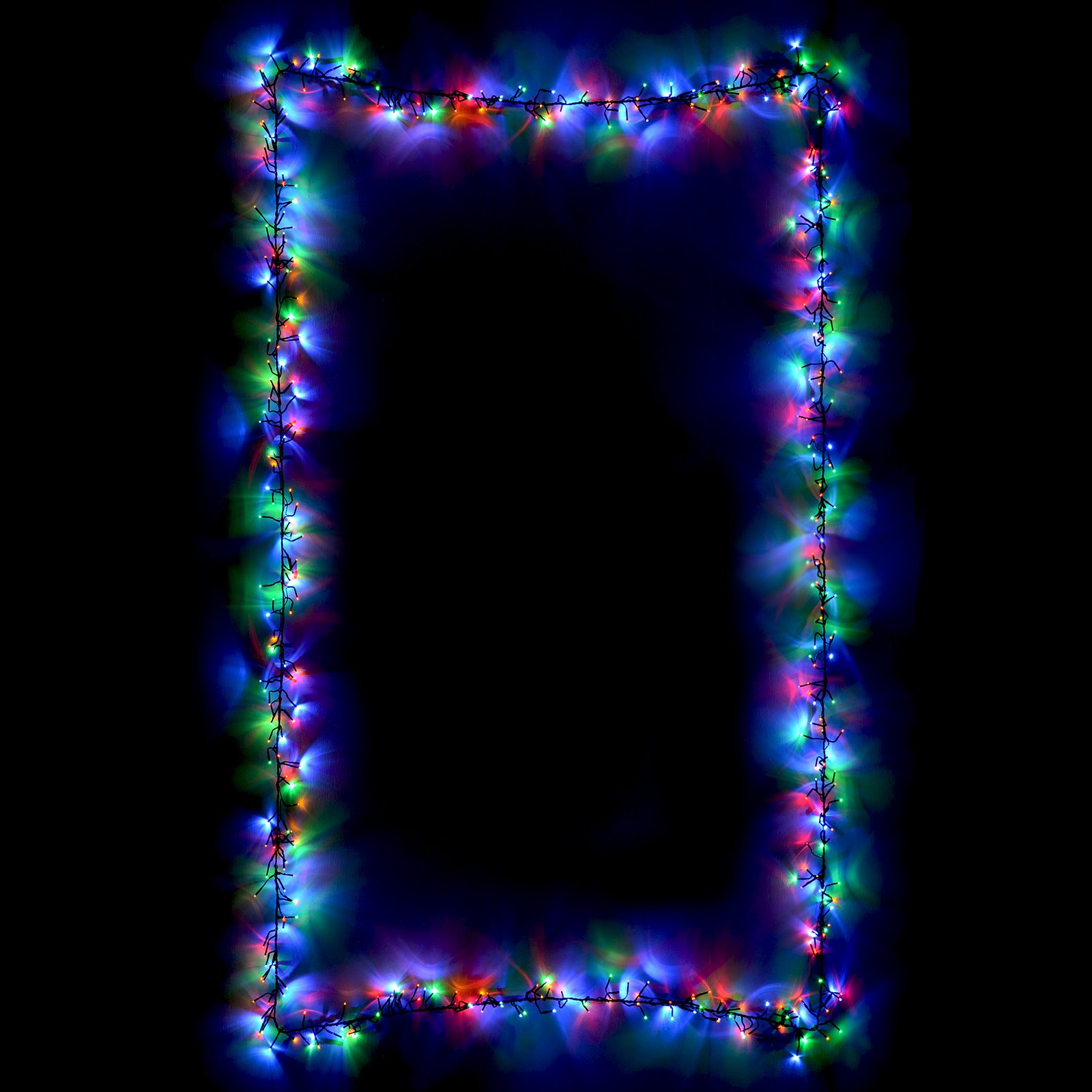 SPARKLES Action 480 LED Chasing Multi Cluster Lights Set Indoor/Outdoor Christmas, Polyester, Neutral, one Size