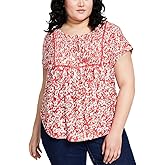 Tommy Hilfiger Womens Ditsy Floral Peasant Blouse