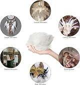 Jagowa 100 Pcs Feathers for Crafts Colorful Natural Goose Feathers White view 4