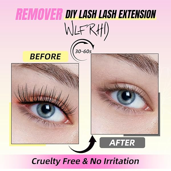 LASH REMOVER CLUSTER LASHES REMOVER LOW-IRRITATING EYELASH EXTENSION REMOVER GENTLE AND MILD LASH SELF ADHESIVE EYELASHES REMOVER GLUE FOR BEGINNER USE AT HOME(150ML)