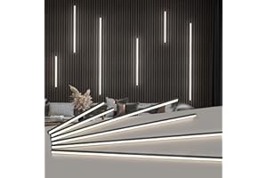 Art3d LED Recessed Lighting Kit - 6pcs Self-Adhesive White LED Light with Smart Switch, 3000k Touching Switch Light for Wood Slat Wall Panels, Headboards, Stairs, Under Cabinet, Home Decor