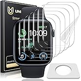 UniqueMe 6 Pack for Apple Watch 44mm SE 3/SE 2/SE Screen Protector | Series 6/5/4, Upgrade Flexible Film, Anti-Scratch, Soft