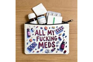 All My Meds Organizer Bag Portable Prescription Pill Case Travel Medication Storage Pouch Waterproof Daily Essentials Kit for