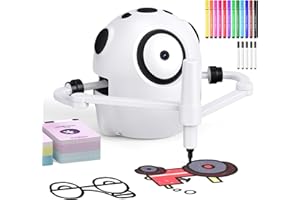 CYJBE Smart Drawing Robot for Kids with No-Insertion Scan Tech, Interactive Montessori Educational Drawing Machine，Learning Painting Robot Toy with 150 Cards & 16 Colorful Pens for Boys Girls 3+