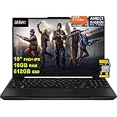 ASUS TUF Gaming A16 Laptop 16" FHD+ 165Hz 7ms 100% sRGB AMD Octa-core Ryzen 7 7735HS 16GB RAM 512GB SSD Radeon RX 7700S 8GB (>RTX4060) Backlit Type-C USB4 Fast Charging Win11 ICP Accessory