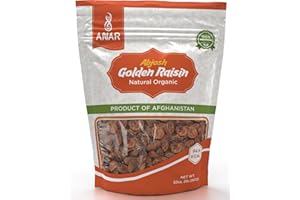 ANAR GOODS ANAR Abjosh 32oz (907g) | Munnaka | آبجوشي | Brown Raisin | Organic, Pure & Natural | Sweet & Unsulfured | No Additives | Best For Snacking, Mixing, Cooking, Oatmeal, & More | Resealable Stand-Alone Bag | From Afghanistan | Pack off 1