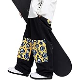 SNOWVERB Women Men Ski Baggy Cargo Knee Reflective Graphic Panel Casual Snow Pants Waterproof Loose Fit Snowboard Pants