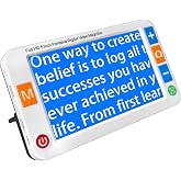 MoreDisp Digital Magnifier 5 Inch,Electronic Auto Focus Reading Aid Simplified Buttons Digital Video Magnifier for The Visually Impaired, Low Vision, Color Blindness, Amblyopia,26 Color Modes