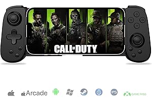 Koiiko Phone Game Controller for iPhone/Android/PC/Switch, Play COD, Genshin, Diablo, Support Streaming on PS5/PS4/Xbox/PC Console, Cloud Gaming Wireless Gamepad Joystick, Turbo/6-Axis Gyro/Dual Motor