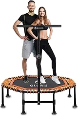 CLORIS 48 Inch Foldable Fitness Trampoline with Adjustable Handle 400/450 lbs view 1