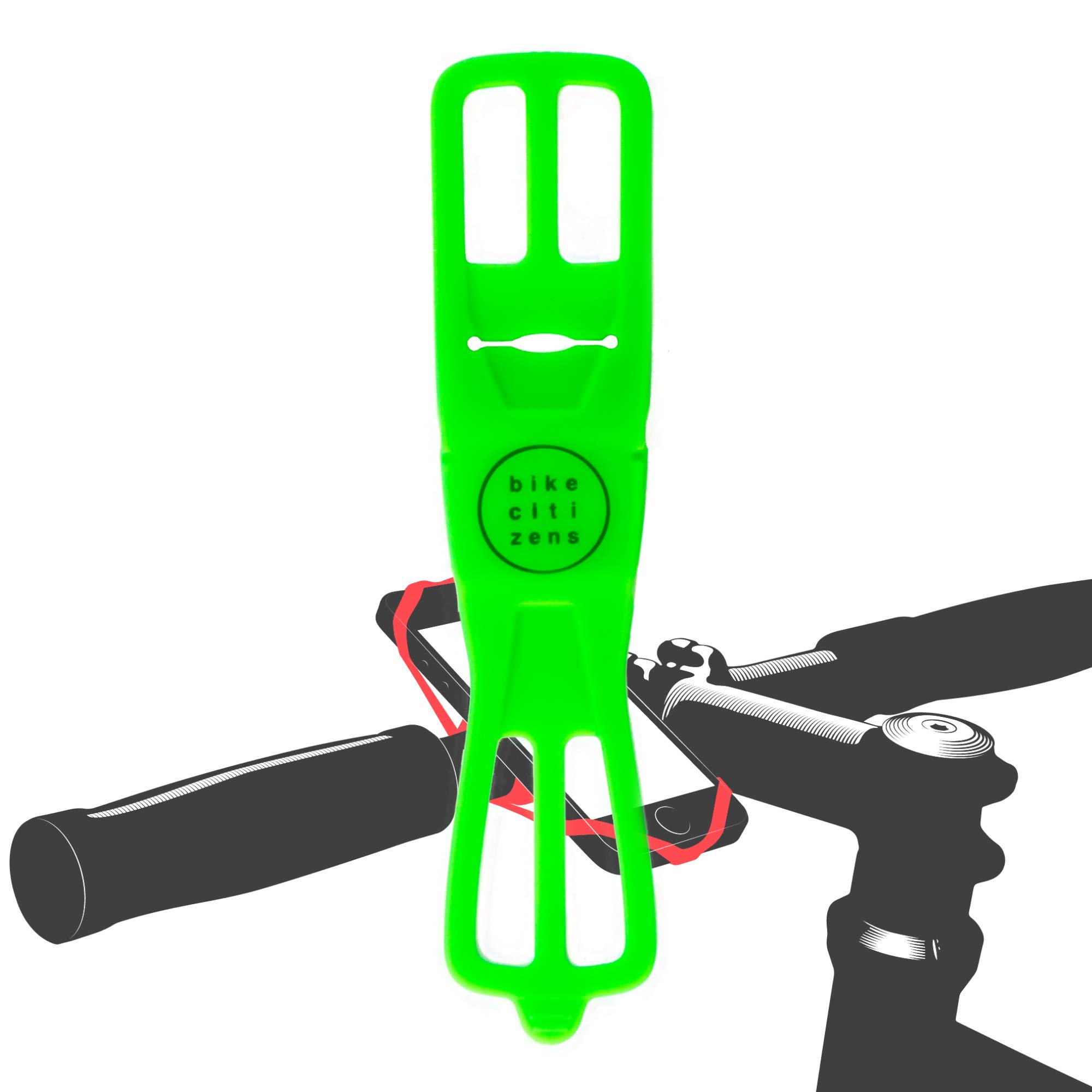 Bike Citizens Finn Universal Mobile Phone Holder for Bicycle with Bike City Guide App Green,189 x 42 x 10 mm