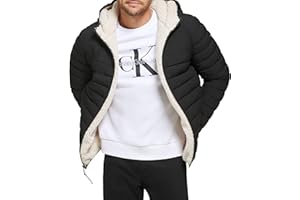 Calvin Klein Mens Mid-weight Sherpa Lined PufferJacket