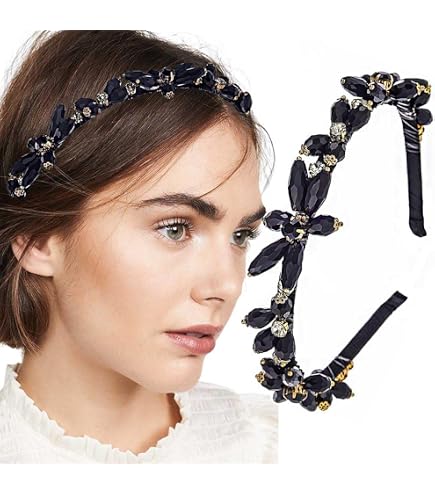 Amazon.com : Firuilo Baroque Crystal Headbands Pearl 
