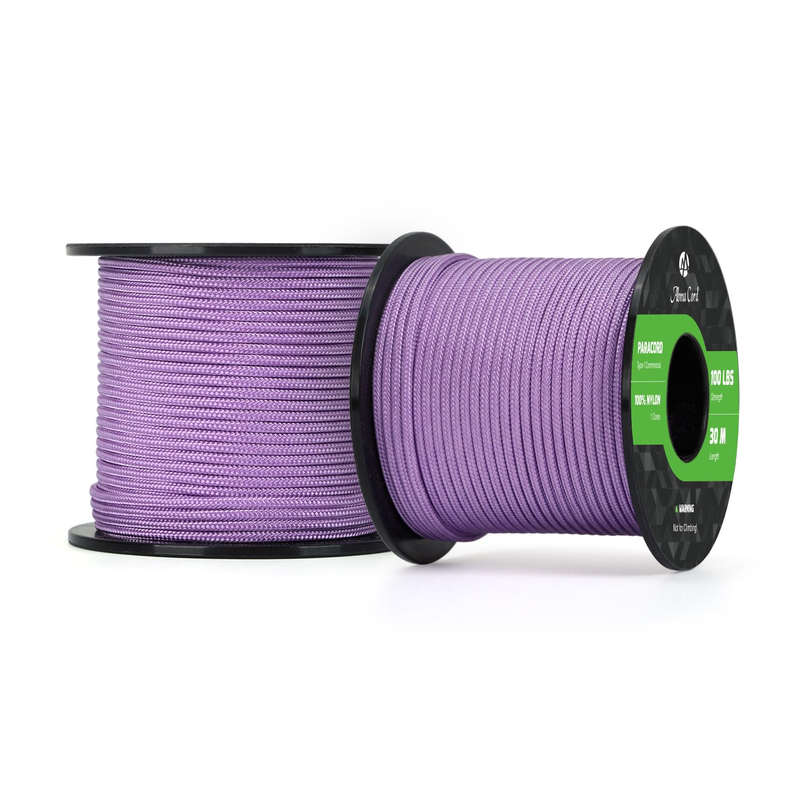Abma Cord Paracord 100 lbs 2mm 100% Nylon 30M - Lilac — image 1