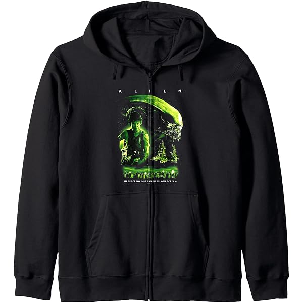 Style3 Fear In Space T-Shirt Uomo Alien Xenomorph Ripley – 100% Cotone Premium, Stampa Vintage