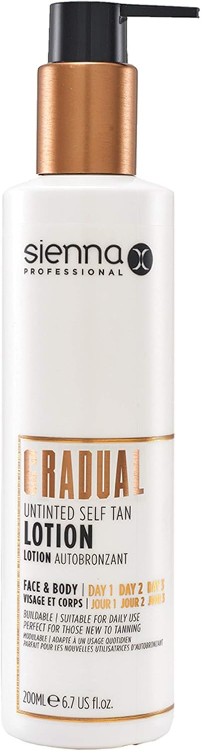 Sienna X Untinted Gradual Self Tan Lotion 200ml. for A Natural Glowing