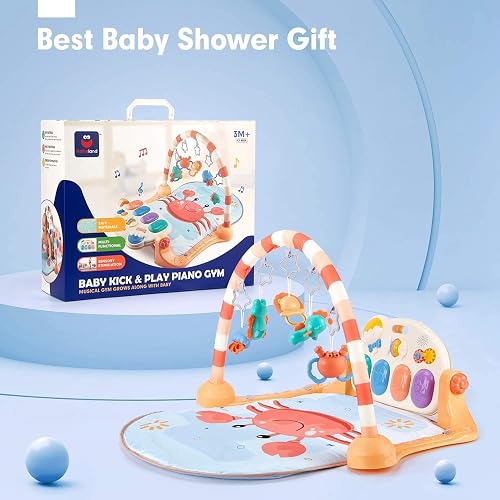 thumbnail image 2 of Baby Toys 0-12 Months - Rattle Set & Gym Play Mat For Newborn Infant Development 2 of 13
