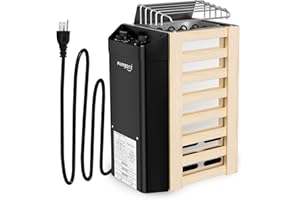 Mangoct 2KW 110V Sauna Heater with Plug, Electric Sauna Heater, 3h Timer for Small Sauna Rooms (100 Cu.Ft.), Fast Heating, No Wiring Needed