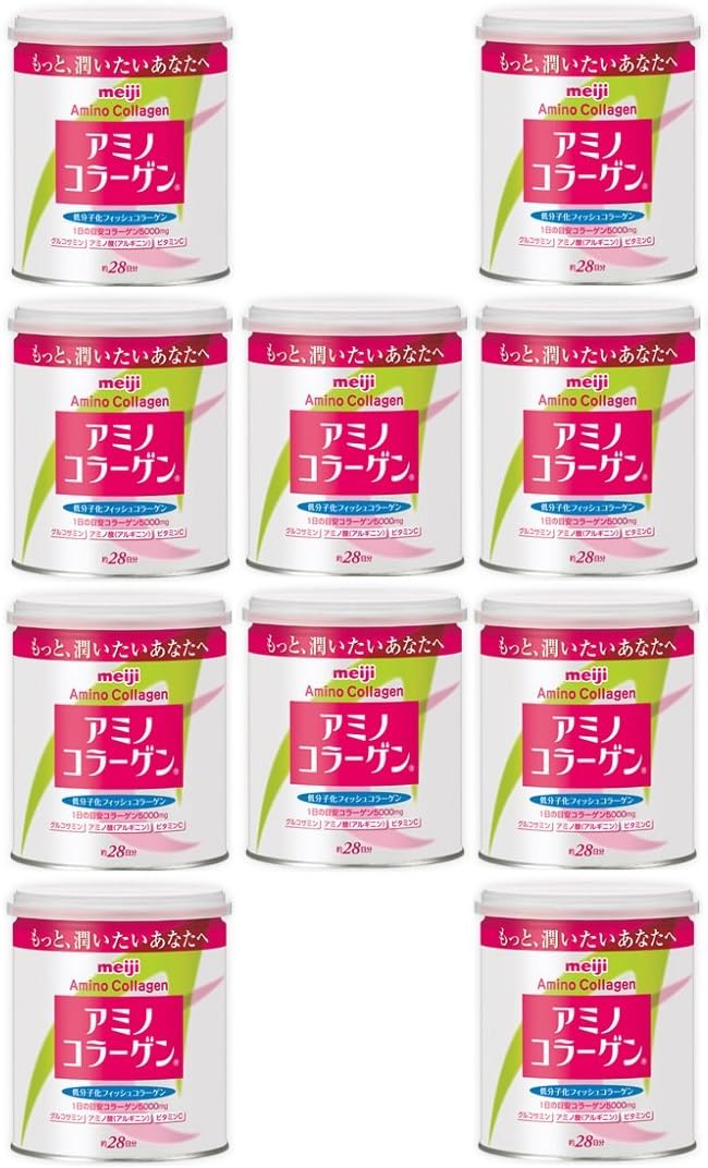 Japanese Beauty Suppliment Meiji Amino Collagen white can 200g x10set