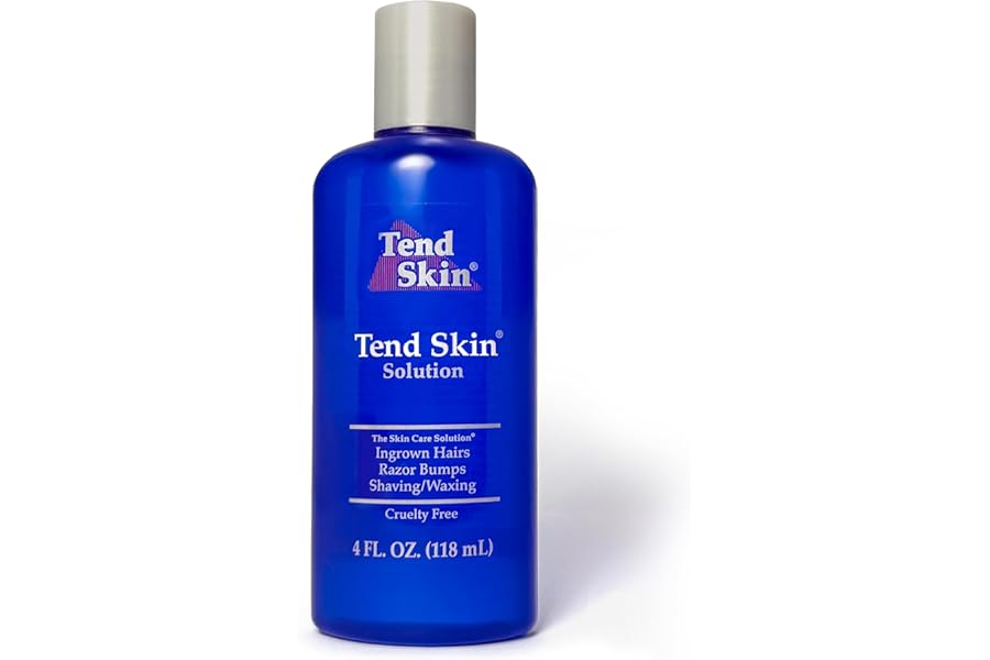 Tend Skin Solution for Unsightly Razor Bumps, Ingrown Hair and Razor Burns, Post Shaving and Waxing Toner for Men and Women, Made in USA, 4 Oz