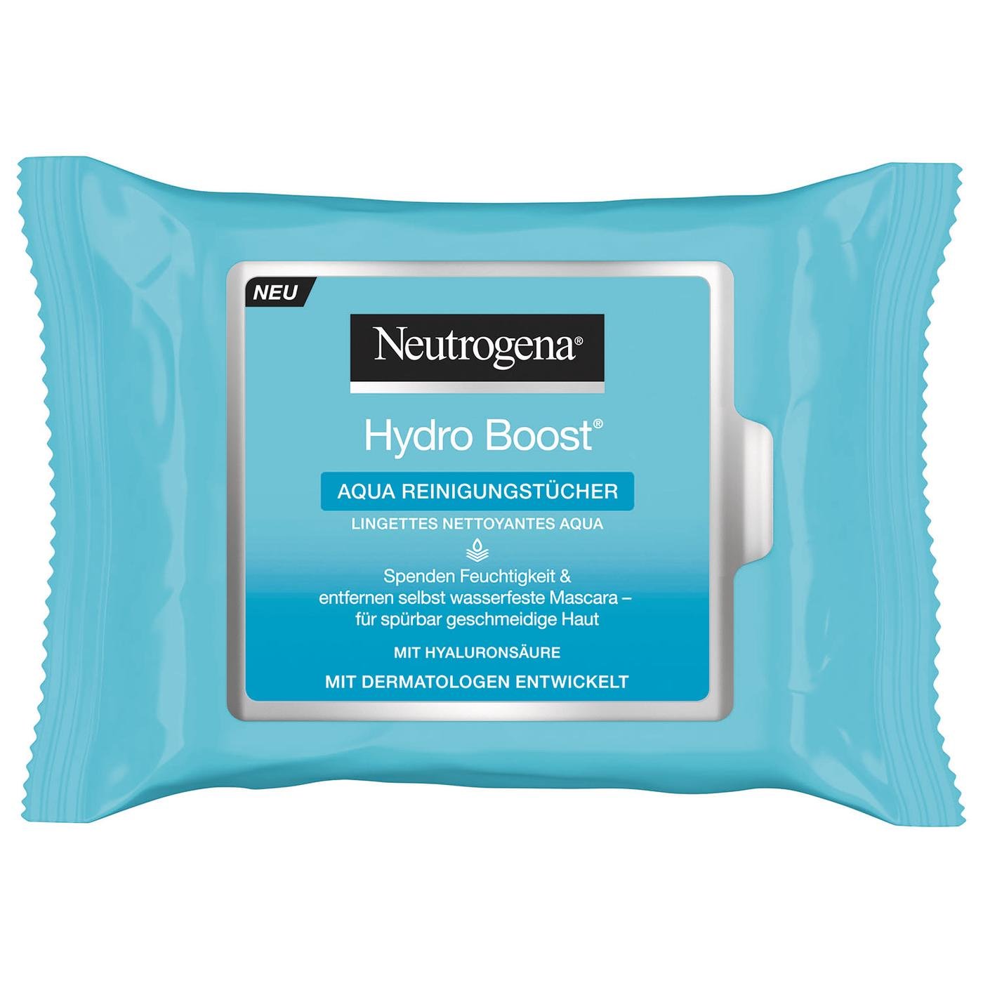Neutrogena Hydro Boost Aqua Cleaning Cloths, Pack of 25