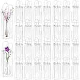 CACASO 50PCs PVC Gift Bags with Handle, Transparent Wrap Totes for Shopping & Parties (3.7"x9.3"x3.4")