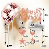 DKBT Personalised 18th Birthday Cake Toppers Rose Gold Glitter Girls Boys Party view 6