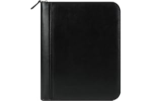 FRANKLIN COVEY FranklinCovey - FC Signature Ring-Bound Binder for FranklinCovey Planners | Leather - Zipper Binder (Classic, Black)